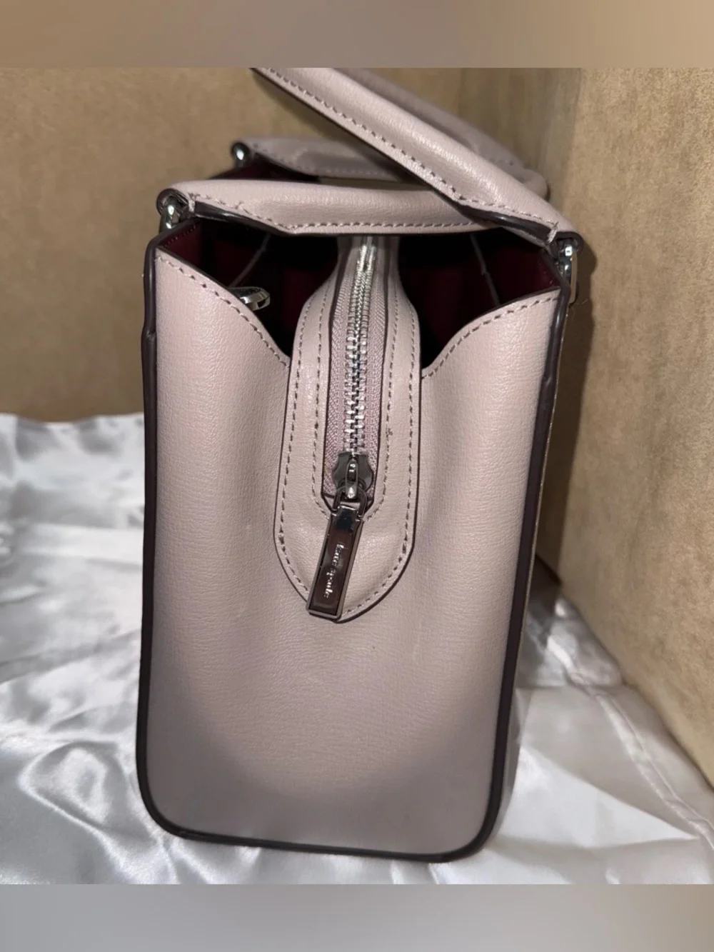 Kate Spade New York Pebbled Leather Top Handle Satchel Structured Bag